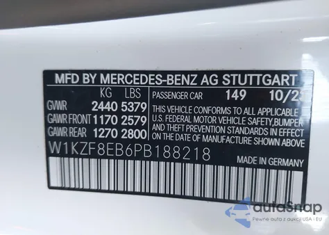 2023 Mercedes-Benz E 350 4Matic from USA, damaged, VIN W1KZF8EB6PB188218